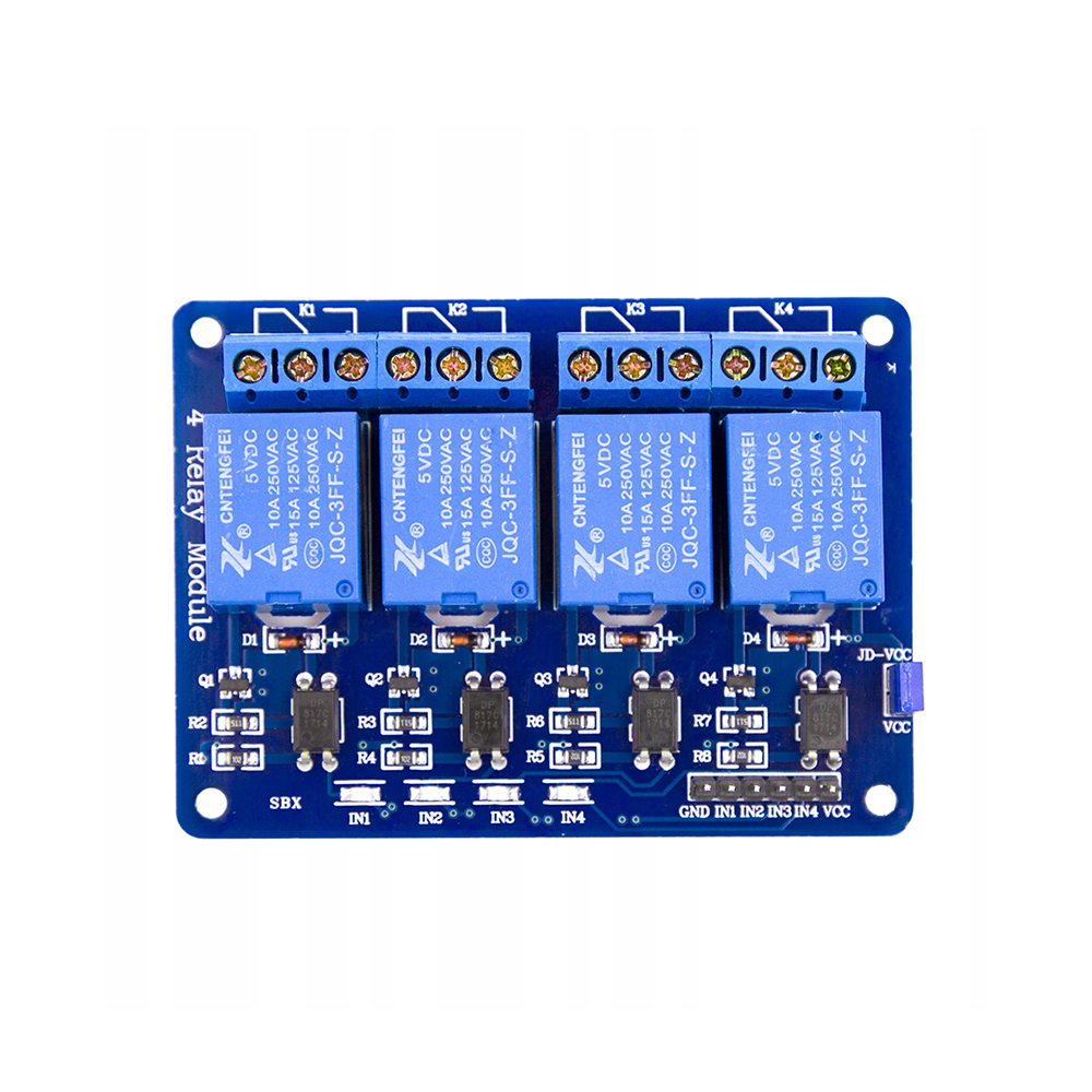 MODUŁ 4 KANAŁOWY PRZEKAŹNIK 5V 10/12A ARDUINO AVR - obrazek 3